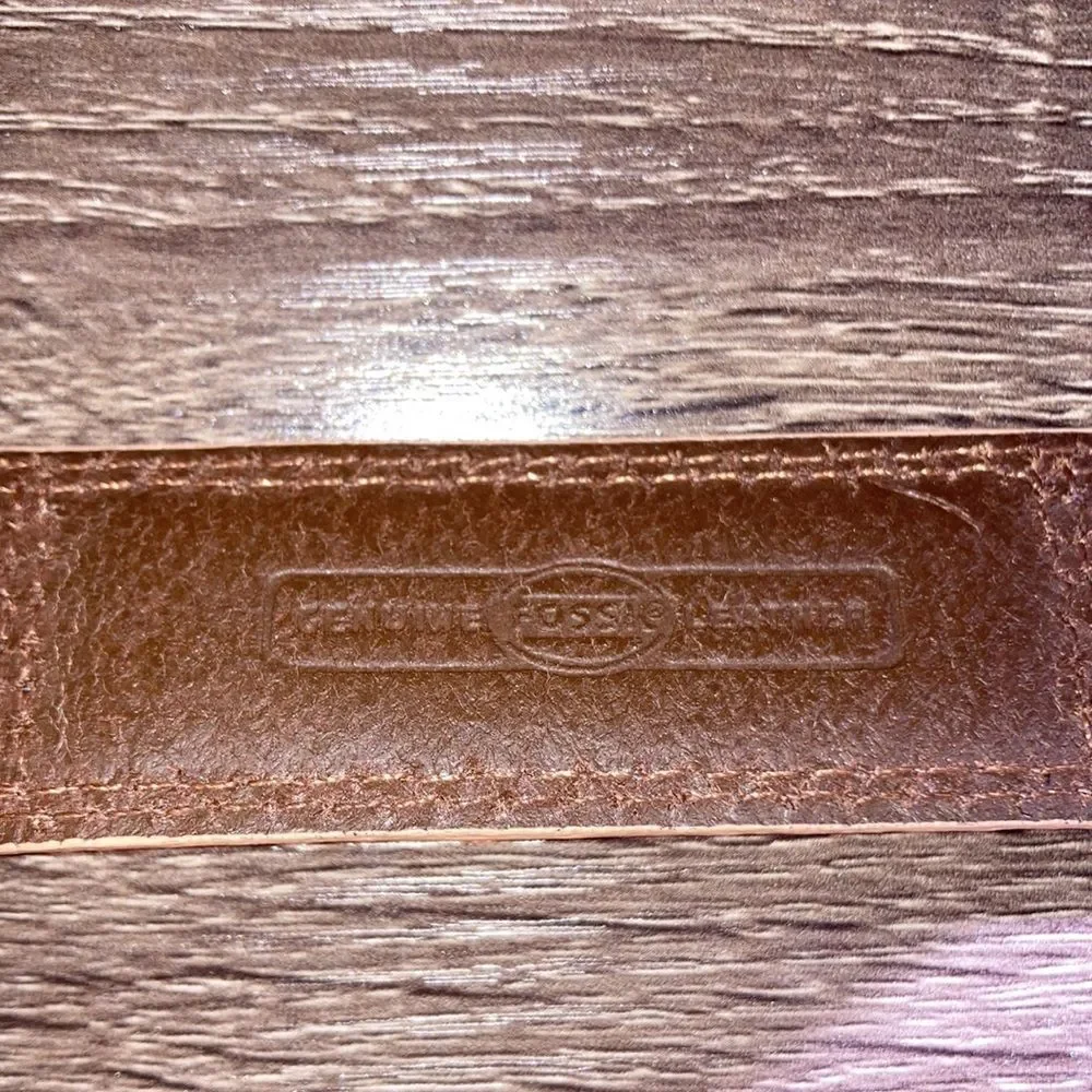 Vintage Women’s 32” Vintage Color Block Fossil Leather Belt